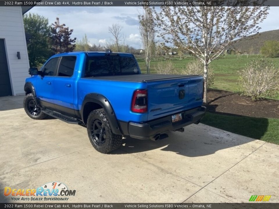 2022 Ram 1500 Rebel Crew Cab 4x4 Hydro Blue Pearl / Black Photo #2