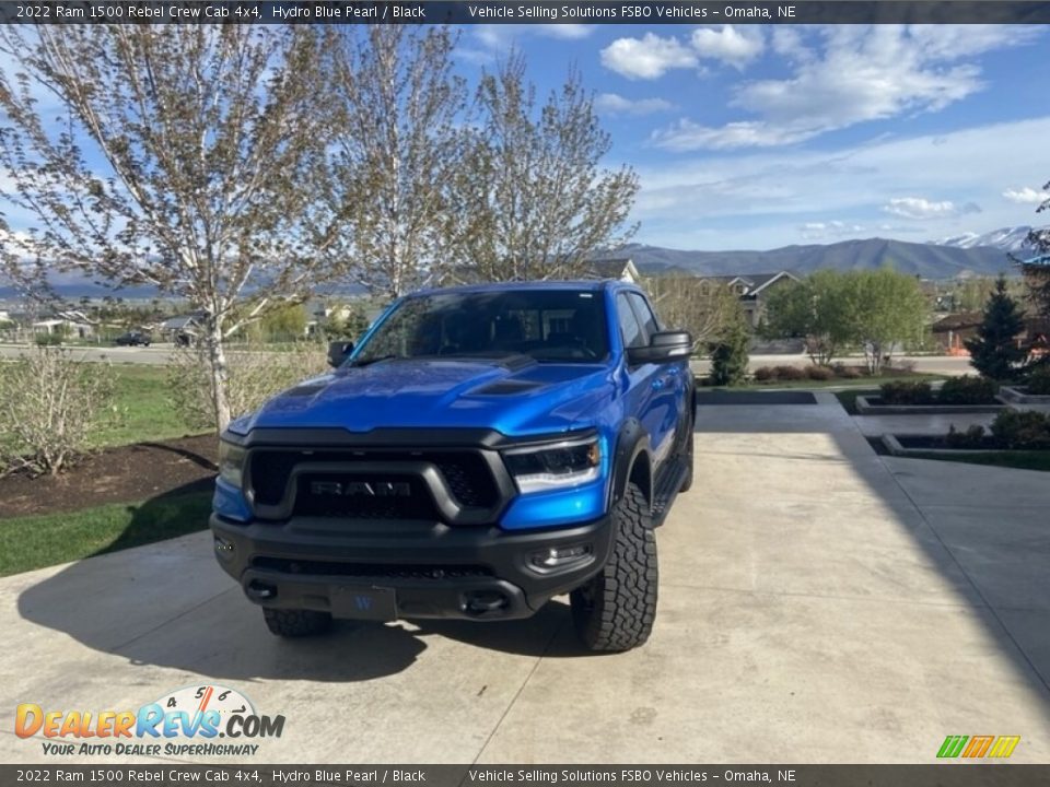 2022 Ram 1500 Rebel Crew Cab 4x4 Hydro Blue Pearl / Black Photo #3