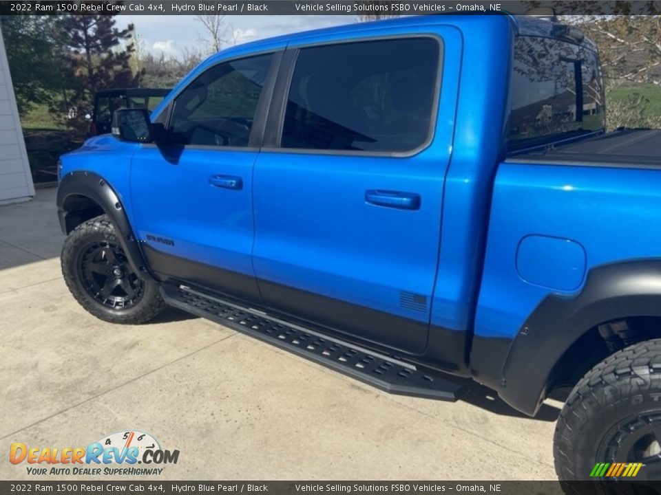 2022 Ram 1500 Rebel Crew Cab 4x4 Hydro Blue Pearl / Black Photo #4