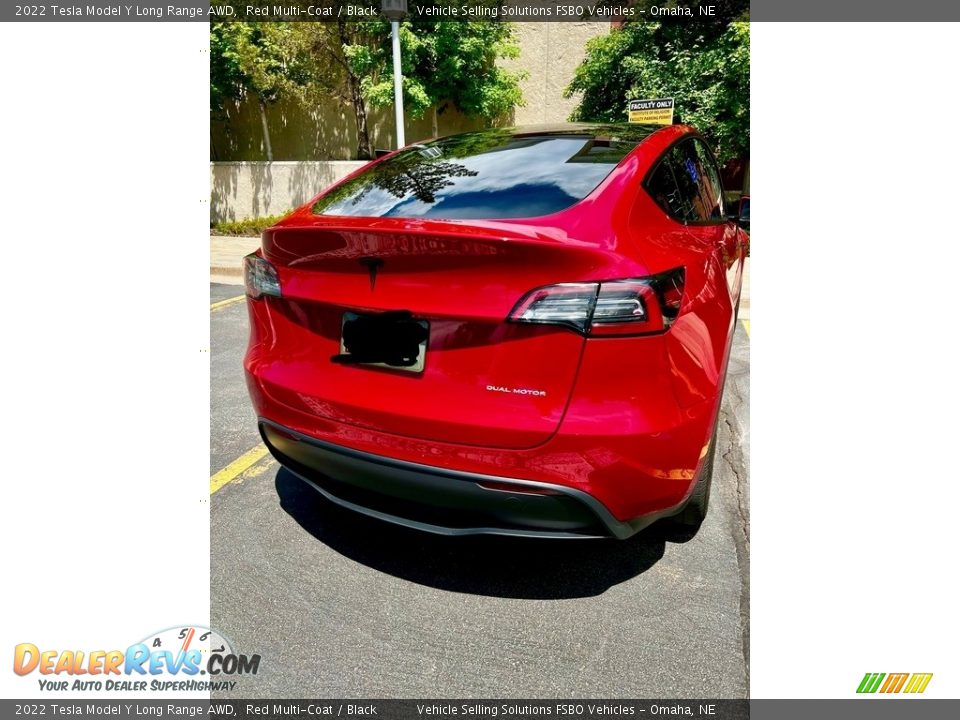 2022 Tesla Model Y Long Range AWD Red Multi-Coat / Black Photo #11