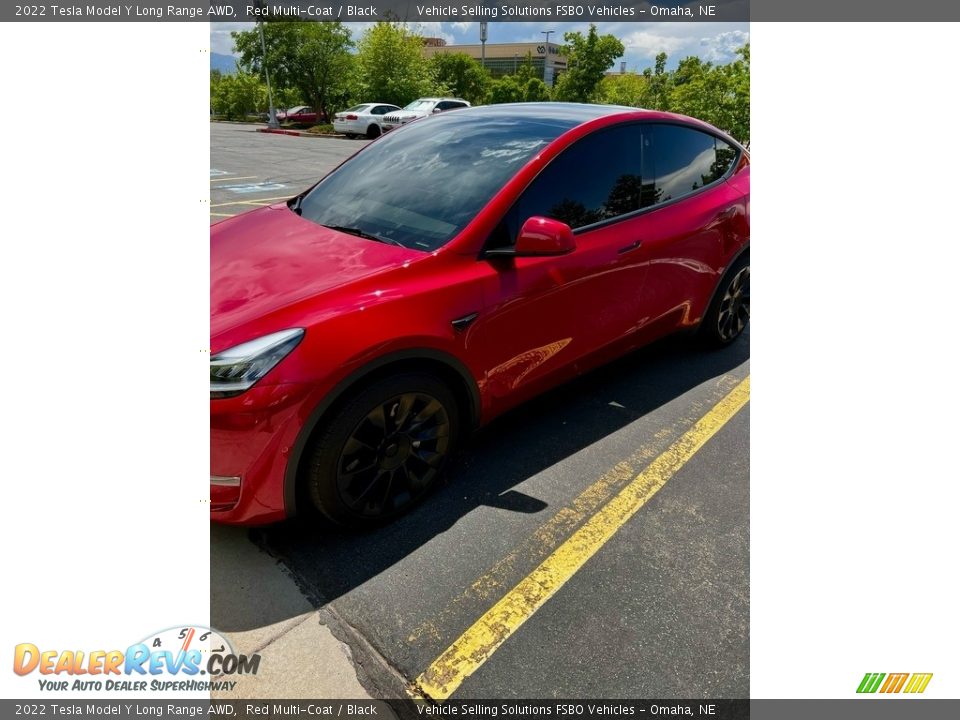 2022 Tesla Model Y Long Range AWD Red Multi-Coat / Black Photo #12