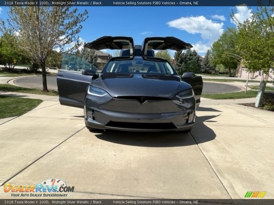 2018 Tesla Model X 100D Midnight Silver Metallic / Black Photo #2