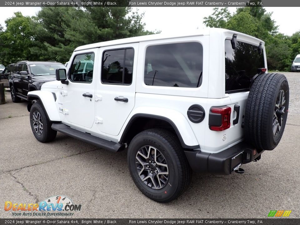 2024 Jeep Wrangler 4-Door Sahara 4x4 Bright White / Black Photo #3