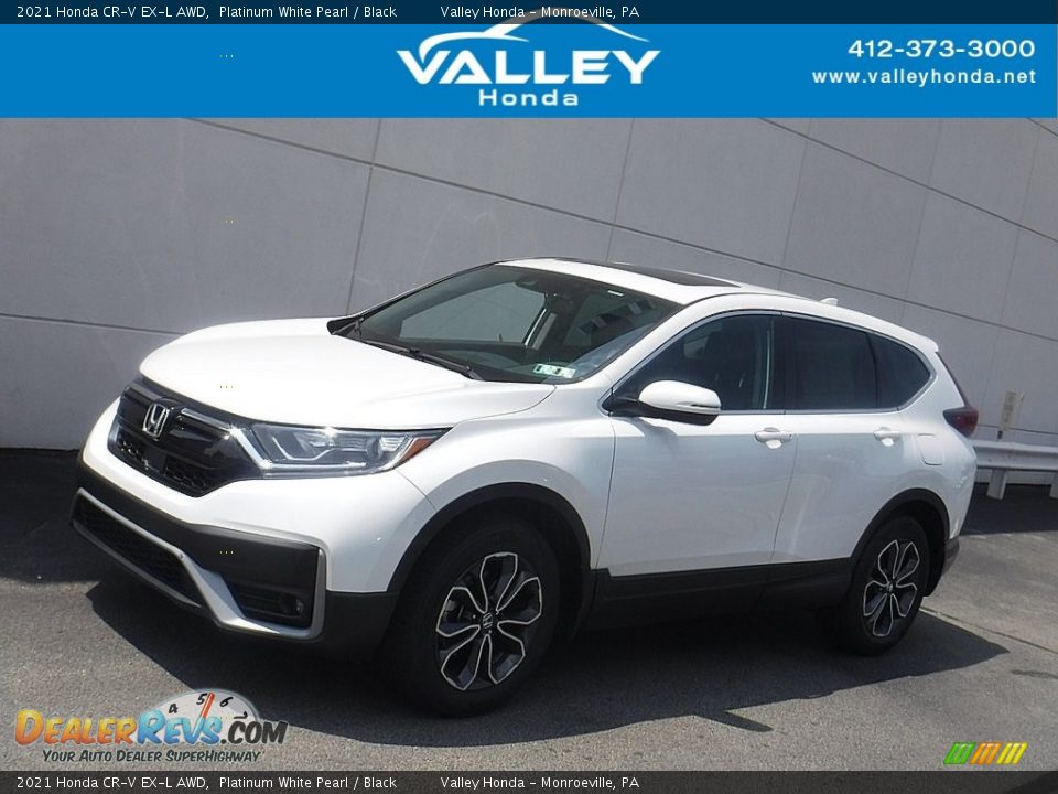 2021 Honda CR-V EX-L AWD Platinum White Pearl / Black Photo #1