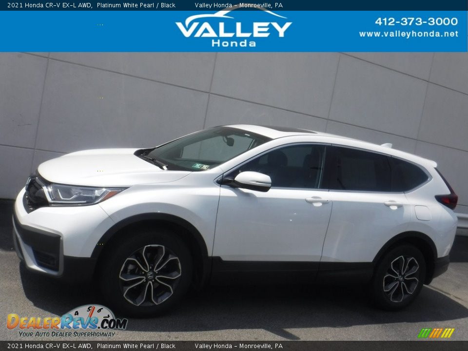 2021 Honda CR-V EX-L AWD Platinum White Pearl / Black Photo #2