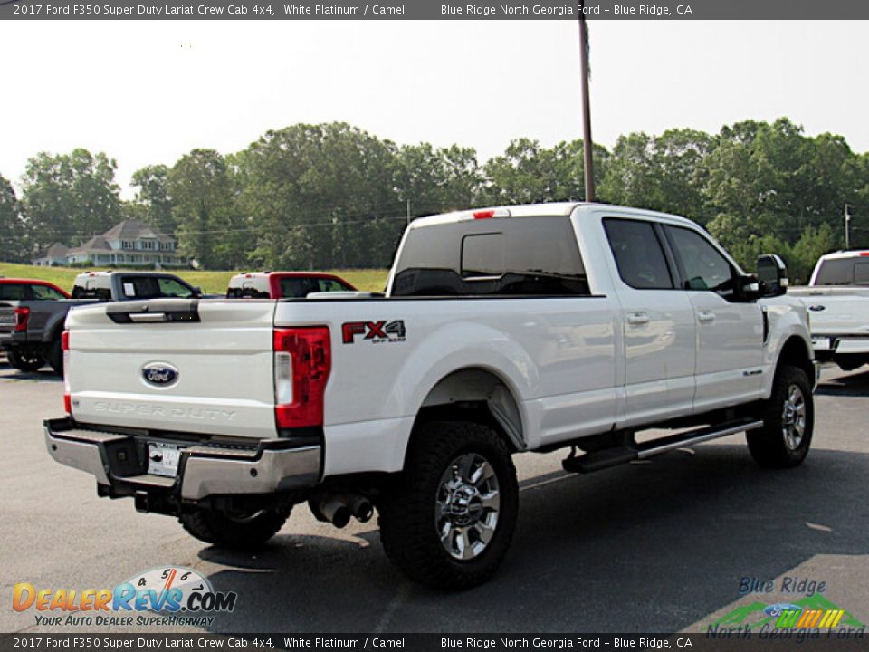 2017 Ford F350 Super Duty Lariat Crew Cab 4x4 White Platinum / Camel Photo #5