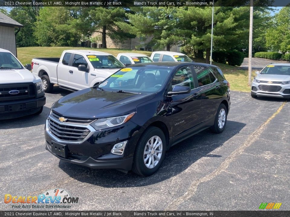 2021 Chevrolet Equinox LT AWD Midnight Blue Metallic / Jet Black Photo #2