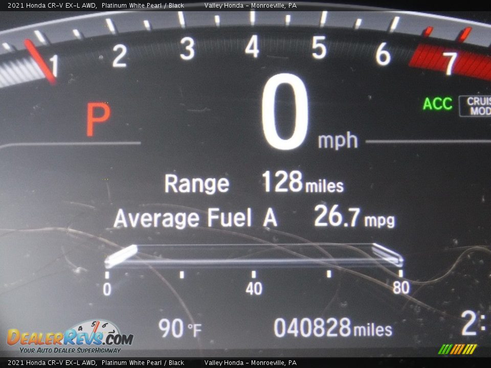 2021 Honda CR-V EX-L AWD Platinum White Pearl / Black Photo #35