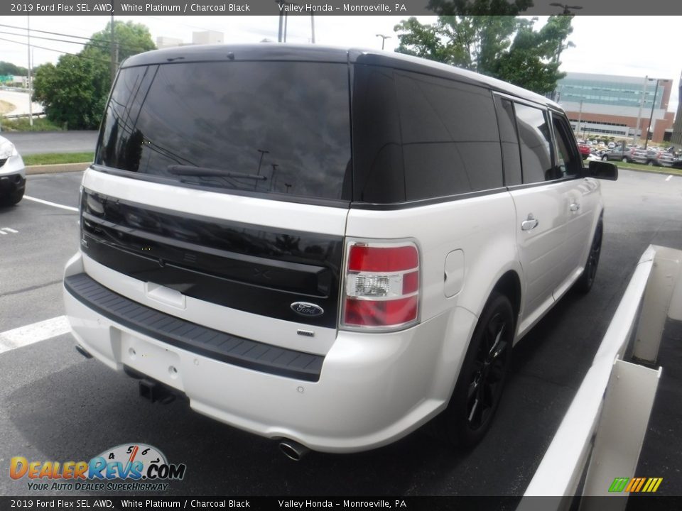 2019 Ford Flex SEL AWD White Platinum / Charcoal Black Photo #8