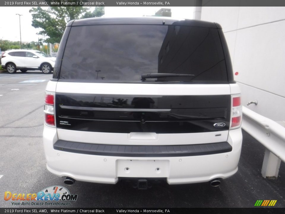 2019 Ford Flex SEL AWD White Platinum / Charcoal Black Photo #9