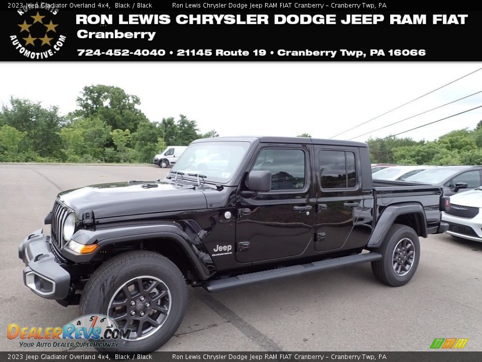 2023 Jeep Gladiator Overland 4x4 Black / Black Photo #1