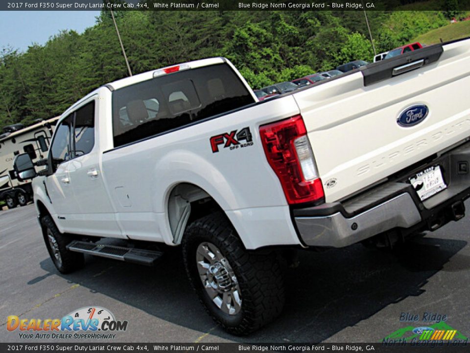 2017 Ford F350 Super Duty Lariat Crew Cab 4x4 White Platinum / Camel Photo #29