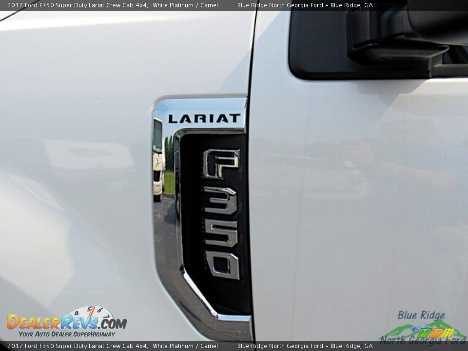 2017 Ford F350 Super Duty Lariat Crew Cab 4x4 White Platinum / Camel Photo #30