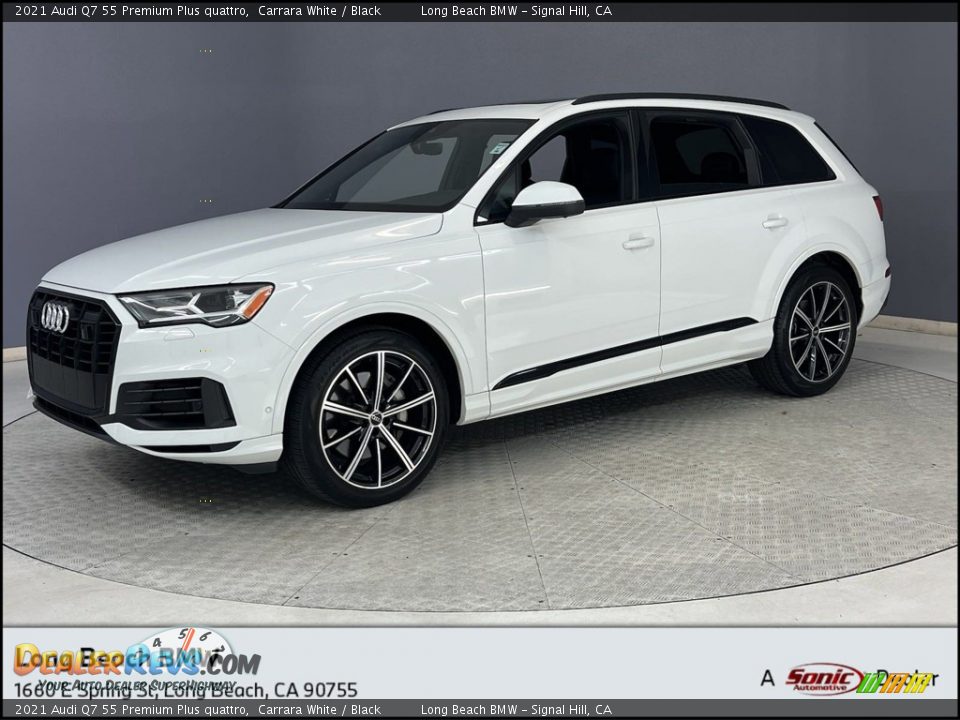 2021 Audi Q7 55 Premium Plus quattro Carrara White / Black Photo #1