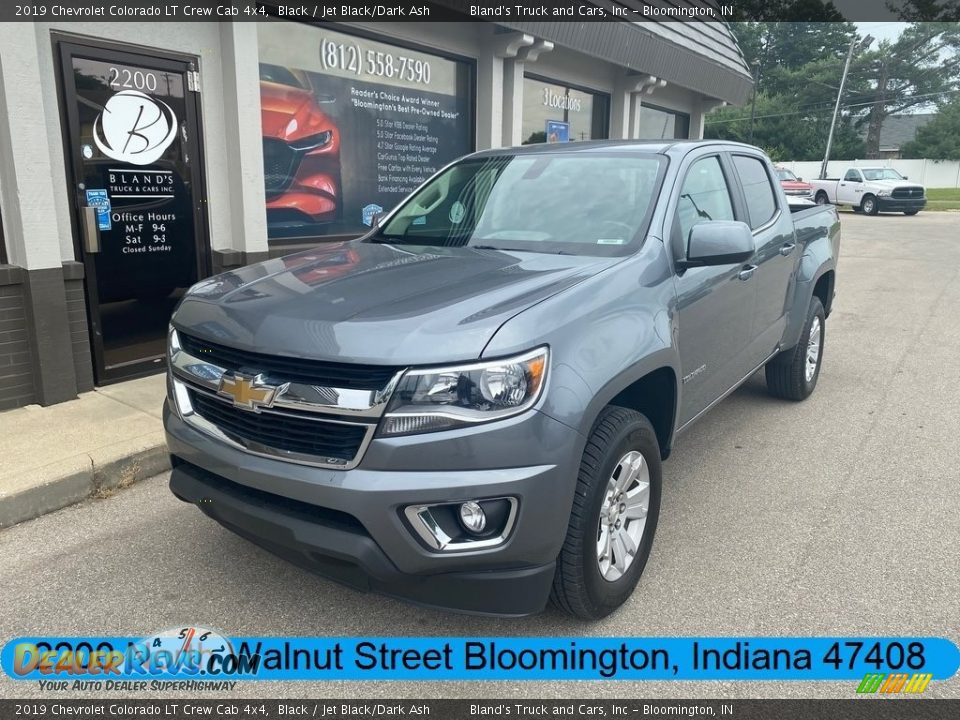 2019 Chevrolet Colorado LT Crew Cab 4x4 Black / Jet Black/Dark Ash Photo #3