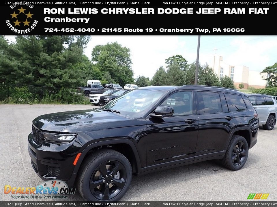 2023 Jeep Grand Cherokee L Altitude 4x4 Diamond Black Crystal Pearl / Global Black Photo #1