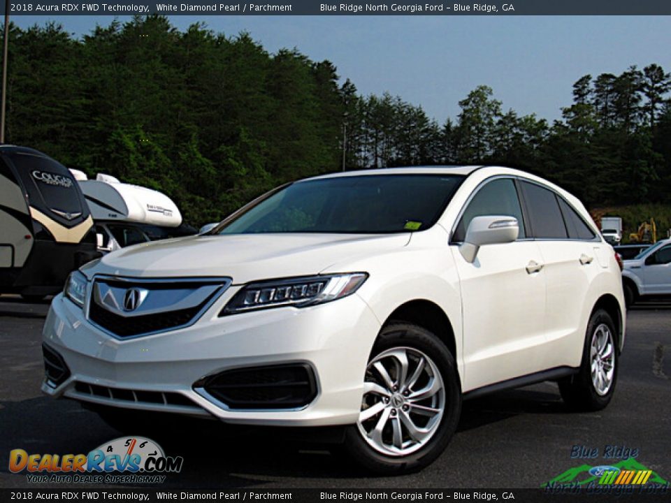 2018 Acura RDX FWD Technology White Diamond Pearl / Parchment Photo #1