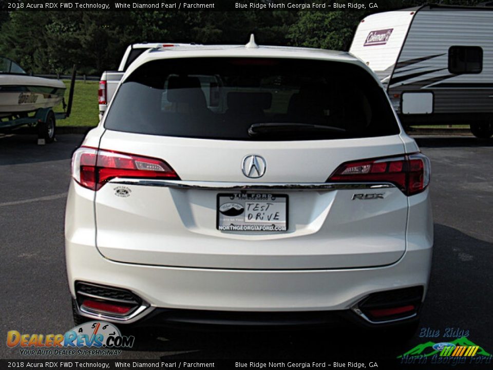 2018 Acura RDX FWD Technology White Diamond Pearl / Parchment Photo #4