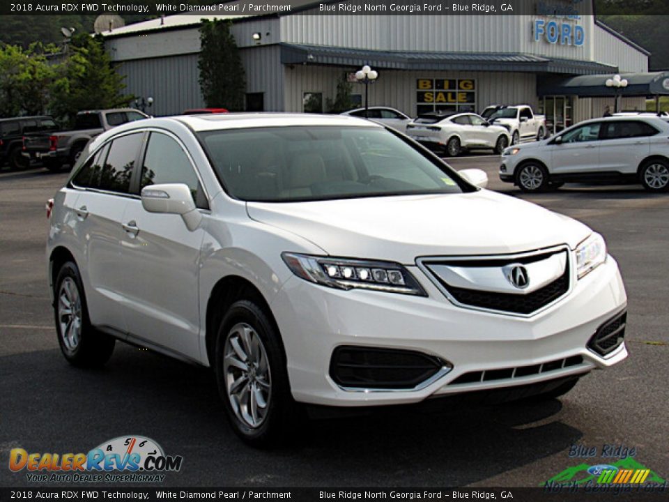 2018 Acura RDX FWD Technology White Diamond Pearl / Parchment Photo #7