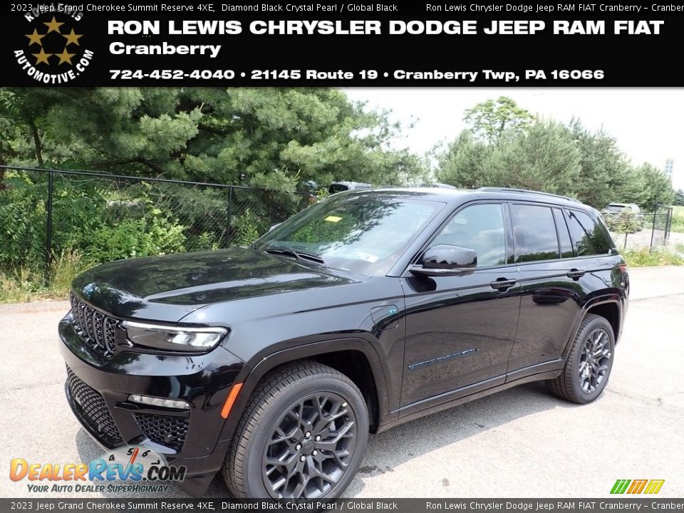 2023 Jeep Grand Cherokee Summit Reserve 4XE Diamond Black Crystal Pearl / Global Black Photo #1