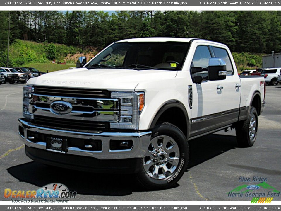 2018 Ford F250 Super Duty King Ranch Crew Cab 4x4 White Platinum Metallic / King Ranch Kingsville Java Photo #1