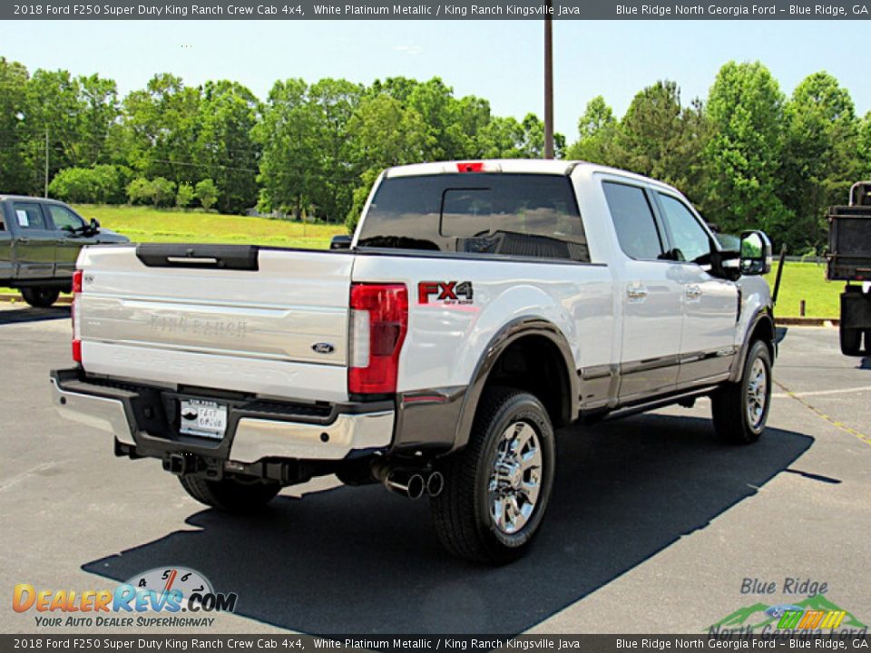 2018 Ford F250 Super Duty King Ranch Crew Cab 4x4 White Platinum Metallic / King Ranch Kingsville Java Photo #5