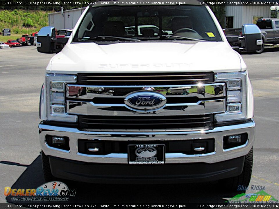 2018 Ford F250 Super Duty King Ranch Crew Cab 4x4 White Platinum Metallic / King Ranch Kingsville Java Photo #8