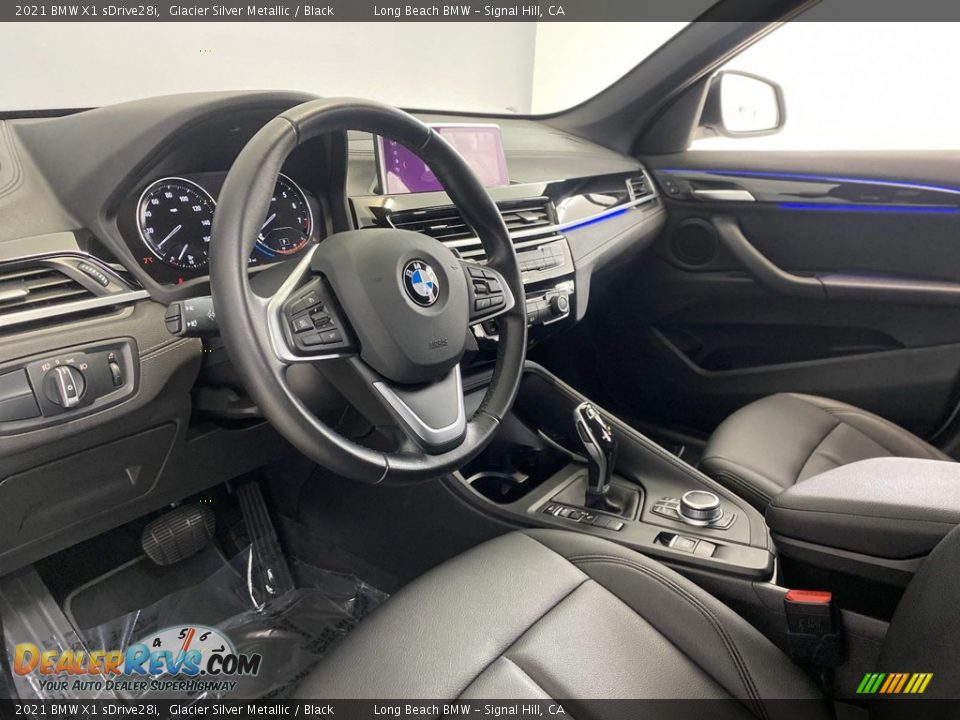 2021 BMW X1 sDrive28i Glacier Silver Metallic / Black Photo #15