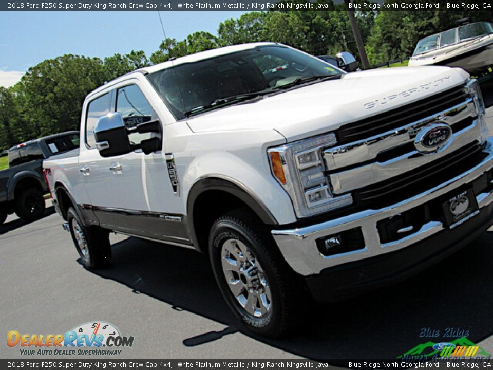 2018 Ford F250 Super Duty King Ranch Crew Cab 4x4 White Platinum Metallic / King Ranch Kingsville Java Photo #33