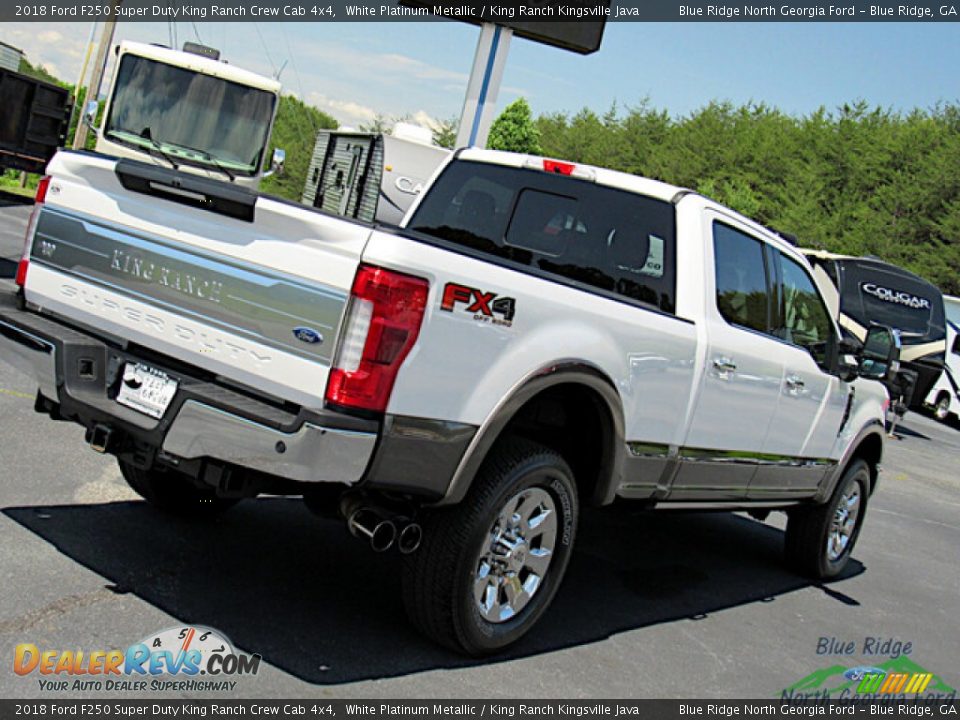 2018 Ford F250 Super Duty King Ranch Crew Cab 4x4 White Platinum Metallic / King Ranch Kingsville Java Photo #34