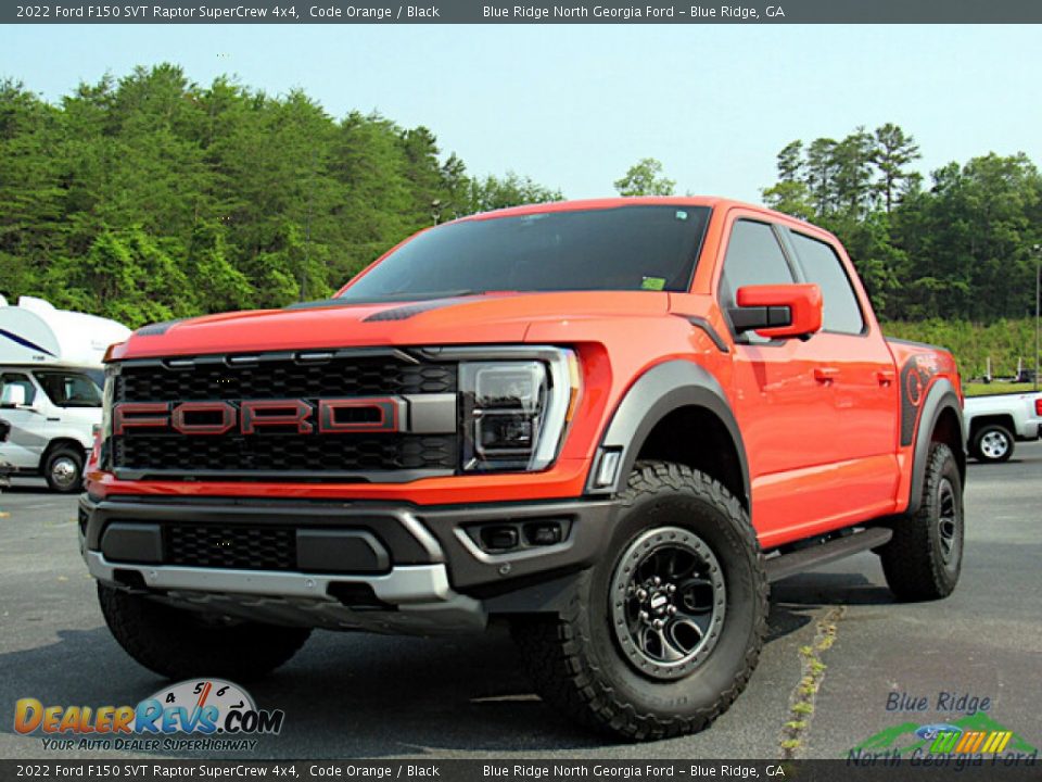 2022 Ford F150 SVT Raptor SuperCrew 4x4 Code Orange / Black Photo #1