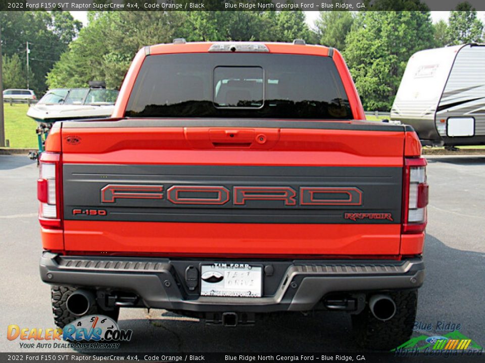 2022 Ford F150 SVT Raptor SuperCrew 4x4 Code Orange / Black Photo #4