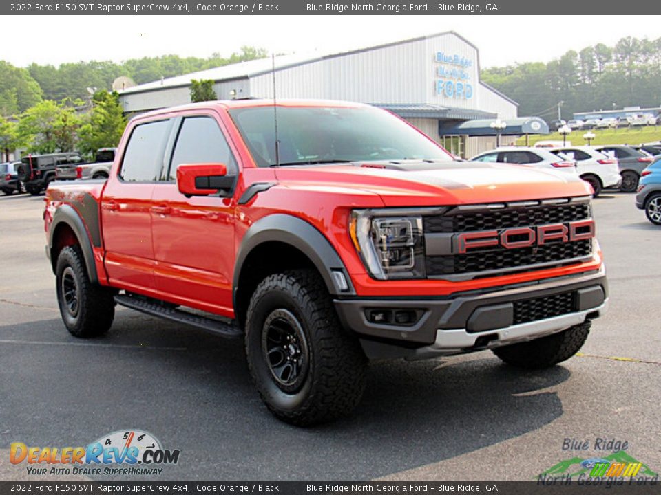 2022 Ford F150 SVT Raptor SuperCrew 4x4 Code Orange / Black Photo #7