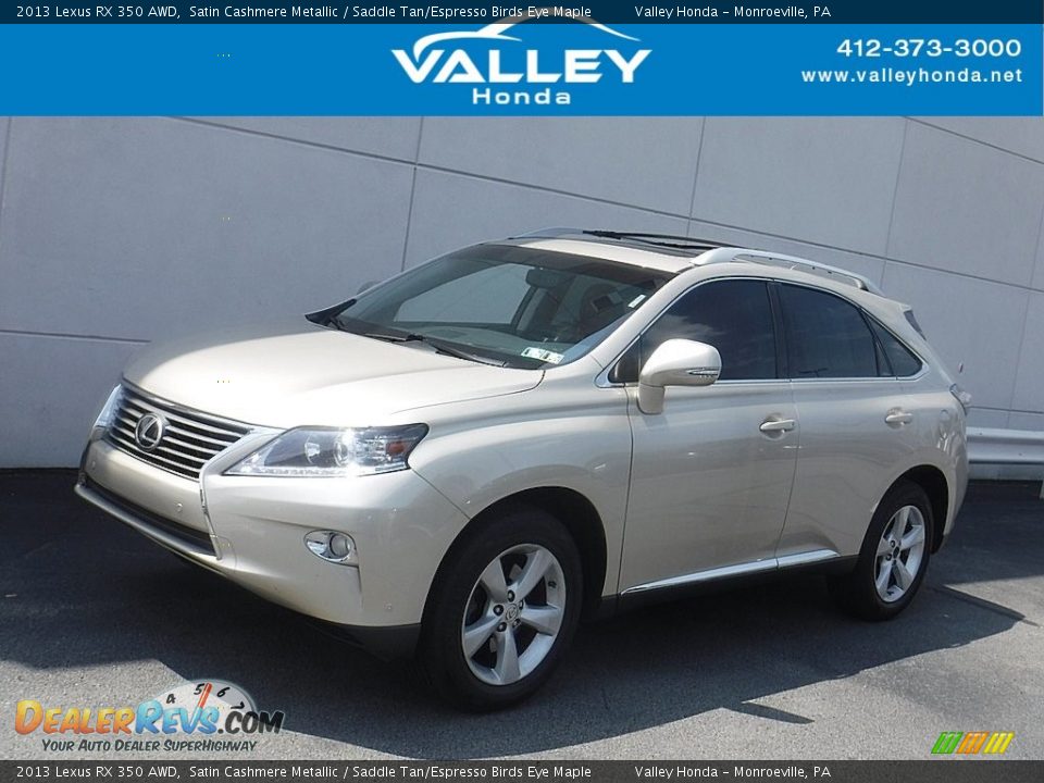 2013 Lexus RX 350 AWD Satin Cashmere Metallic / Saddle Tan/Espresso Birds Eye Maple Photo #1