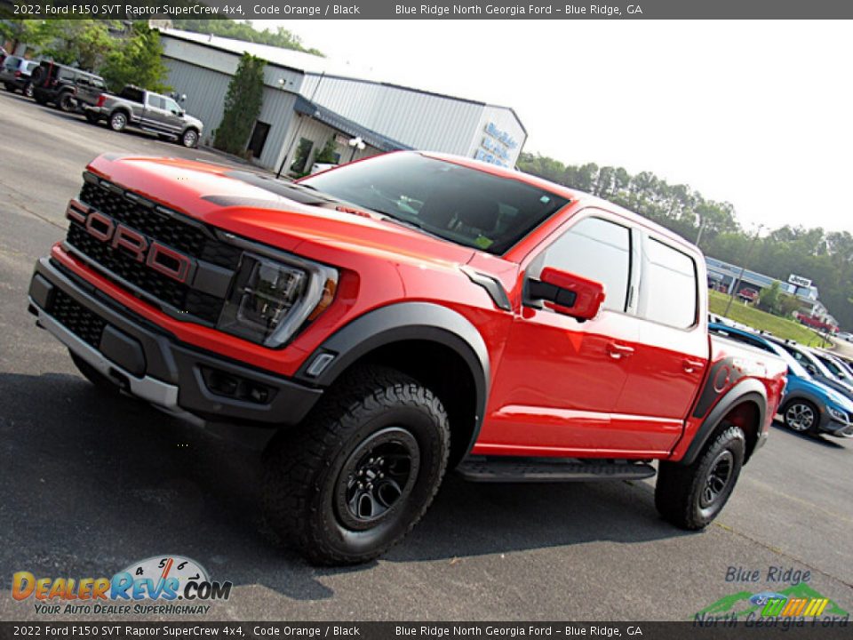 2022 Ford F150 SVT Raptor SuperCrew 4x4 Code Orange / Black Photo #32