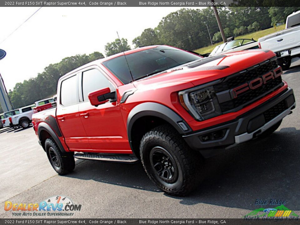 2022 Ford F150 SVT Raptor SuperCrew 4x4 Code Orange / Black Photo #33