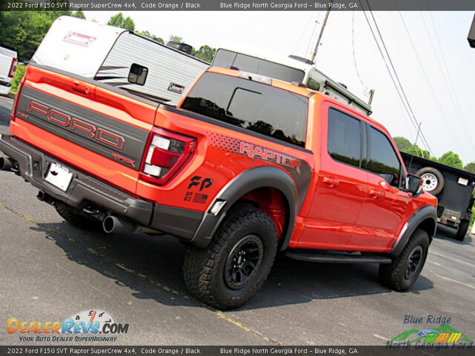 2022 Ford F150 SVT Raptor SuperCrew 4x4 Code Orange / Black Photo #34