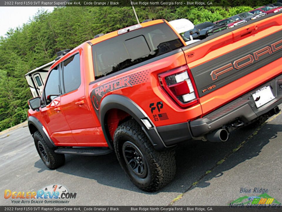 2022 Ford F150 SVT Raptor SuperCrew 4x4 Code Orange / Black Photo #35