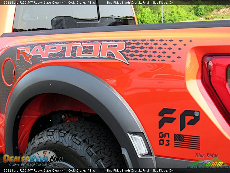 2022 Ford F150 SVT Raptor SuperCrew 4x4 Code Orange / Black Photo #36