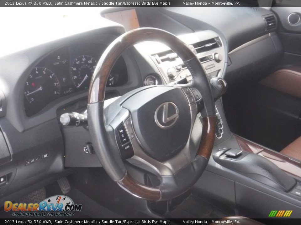 2013 Lexus RX 350 AWD Satin Cashmere Metallic / Saddle Tan/Espresso Birds Eye Maple Photo #11