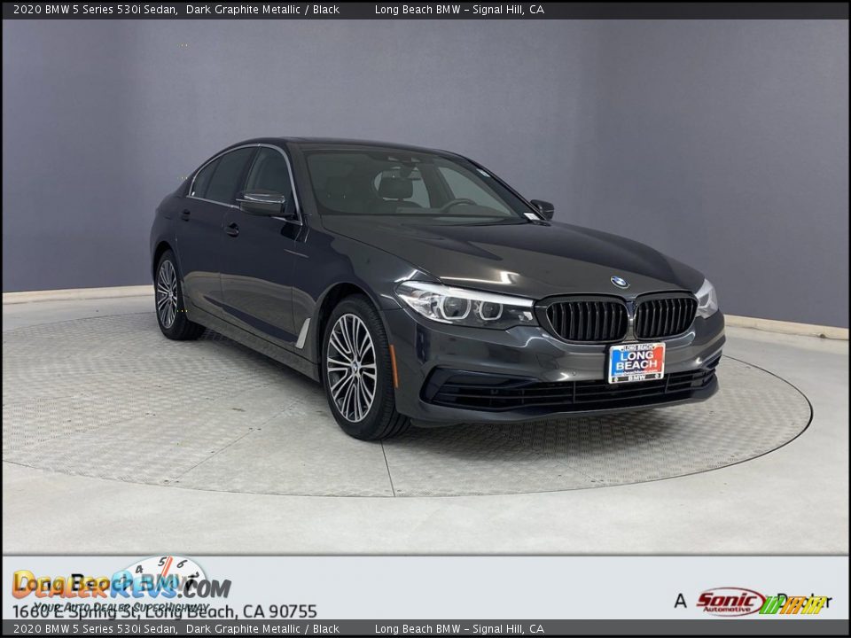 2020 BMW 5 Series 530i Sedan Dark Graphite Metallic / Black Photo #1