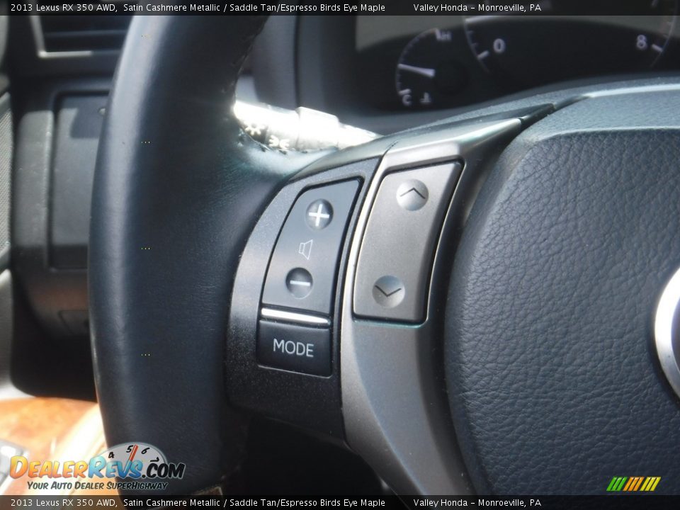 2013 Lexus RX 350 AWD Satin Cashmere Metallic / Saddle Tan/Espresso Birds Eye Maple Photo #24