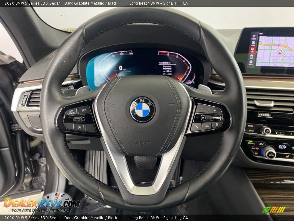 2020 BMW 5 Series 530i Sedan Dark Graphite Metallic / Black Photo #17