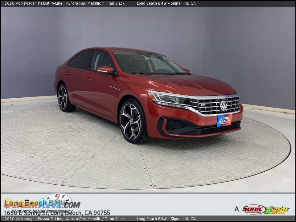 2020 Volkswagen Passat R-Line Aurora Red Metallic / Titan Black Photo #1