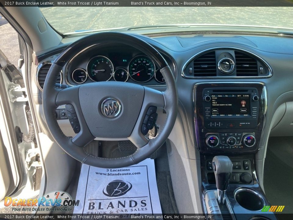 2017 Buick Enclave Leather White Frost Tricoat / Light Titanium Photo #22