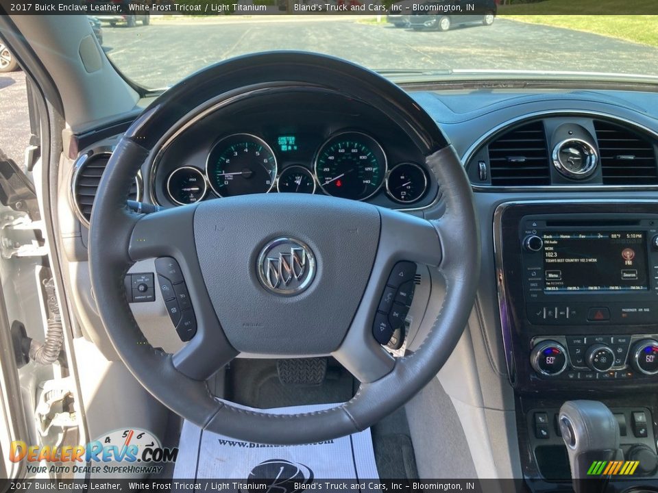 2017 Buick Enclave Leather White Frost Tricoat / Light Titanium Photo #24