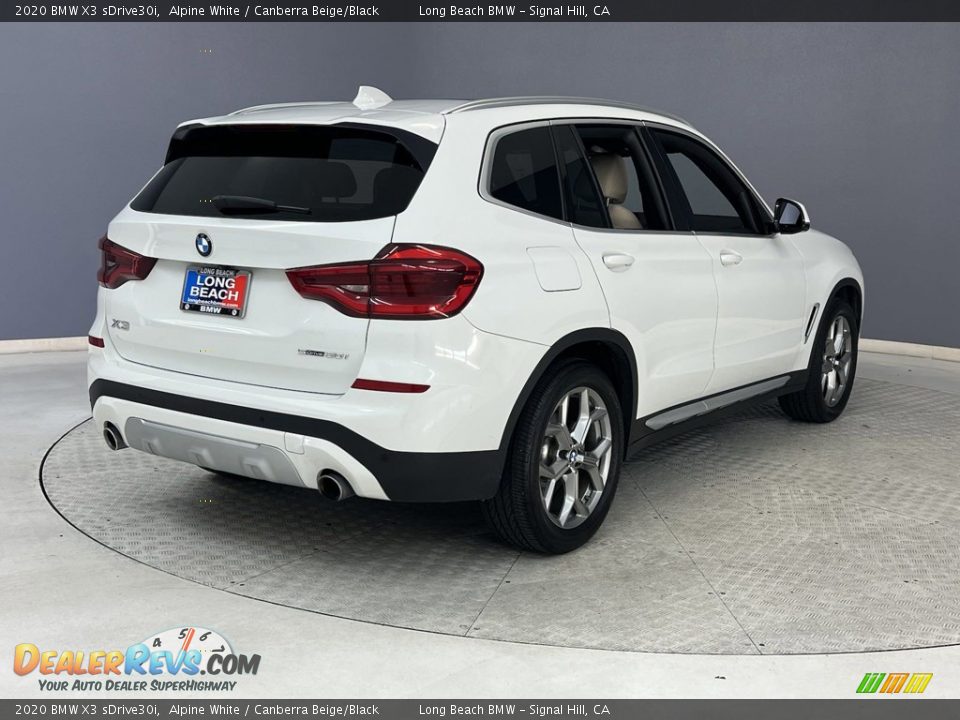 2020 BMW X3 sDrive30i Alpine White / Canberra Beige/Black Photo #5