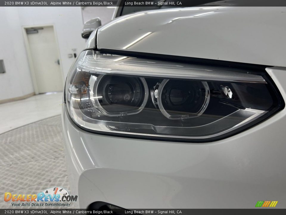 2020 BMW X3 sDrive30i Alpine White / Canberra Beige/Black Photo #6