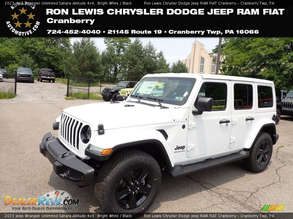 2023 Jeep Wrangler Unlimited Sahara Altitude 4x4 Bright White / Black Photo #1