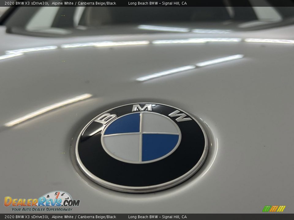 2020 BMW X3 sDrive30i Alpine White / Canberra Beige/Black Photo #8
